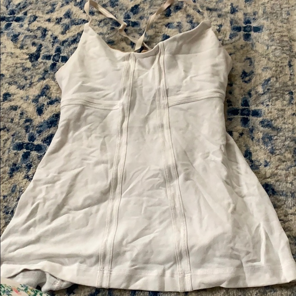 Lululemon white running shirt